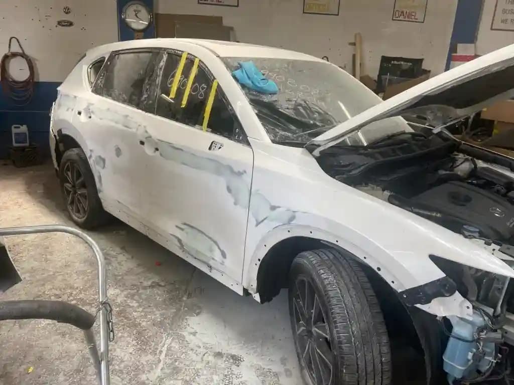 Bumper dent extraction with computerised paint matching