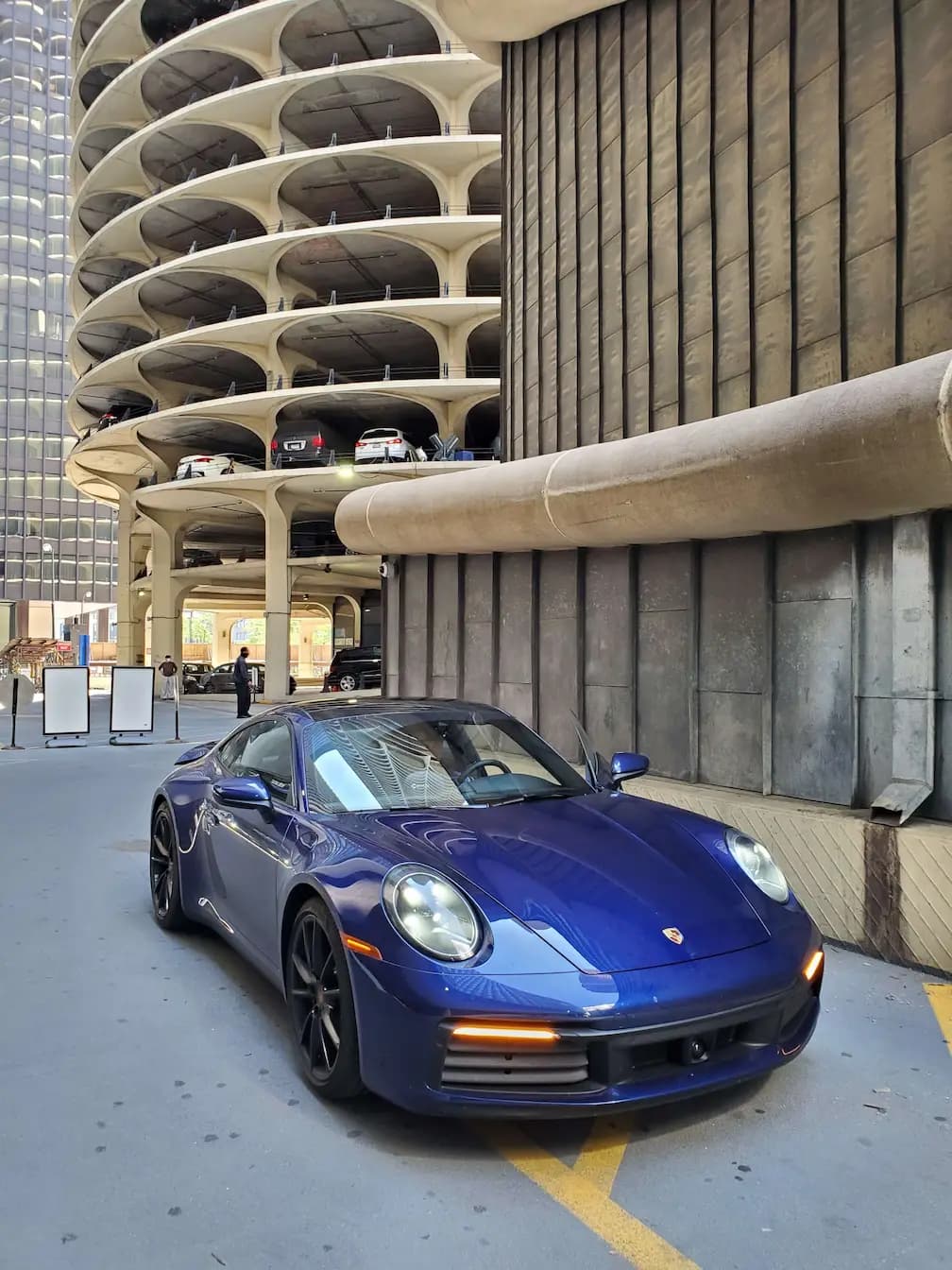 Concierge-serviced vehicle at a downtown Chicago high-rise