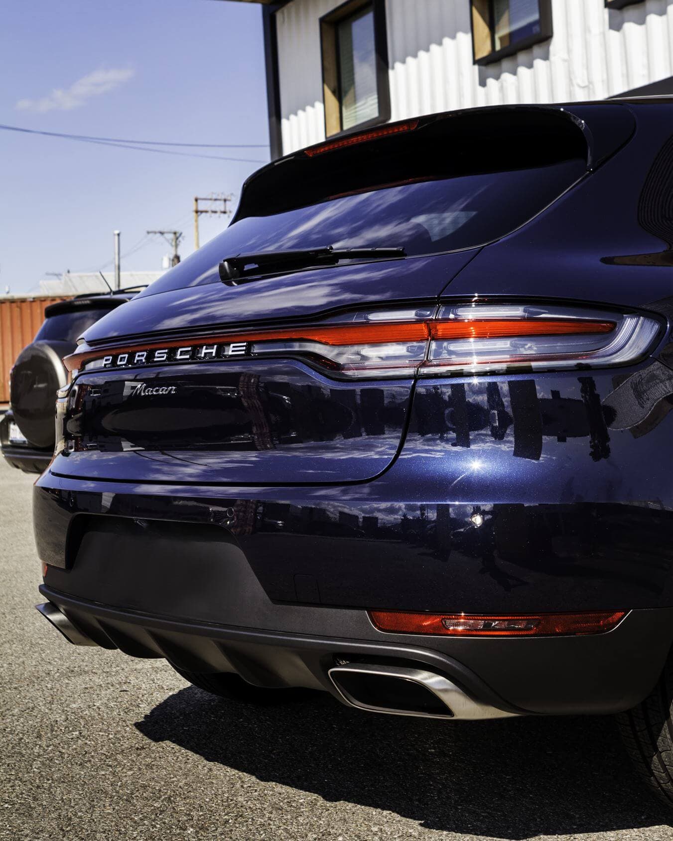 Blue SUV with a sleek finish from exterior detail treatment